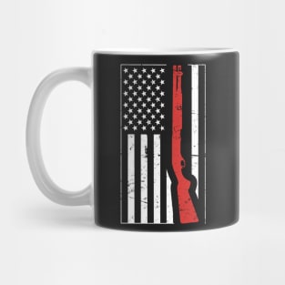 American Flag & Shotgun - Skeet Shooting Mug